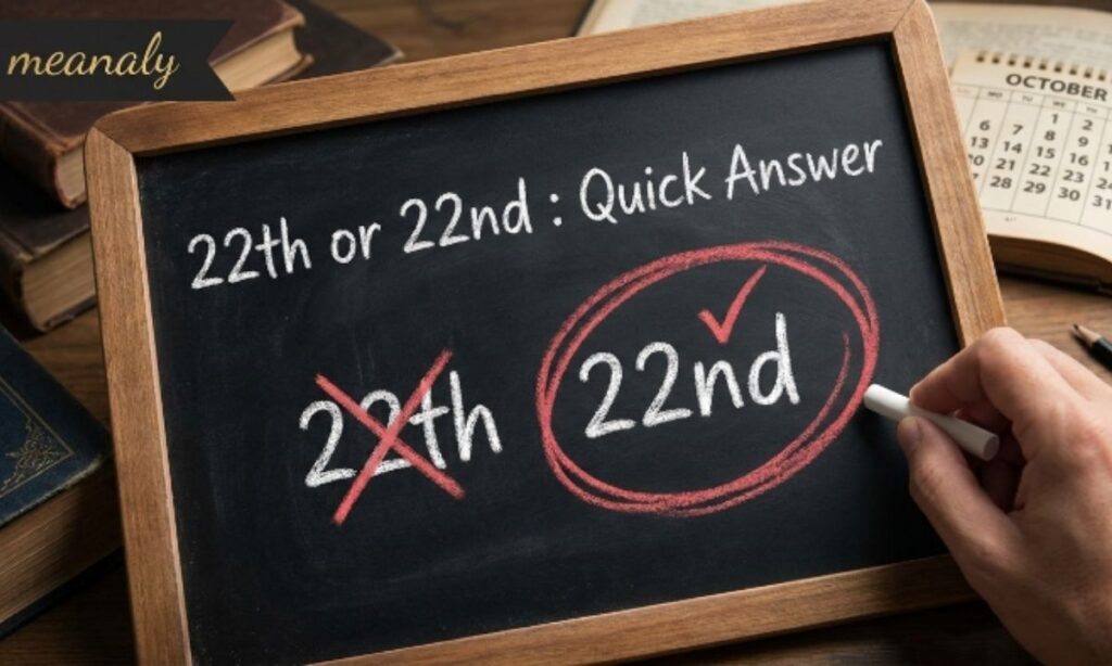 22th or 22nd Quick Answer