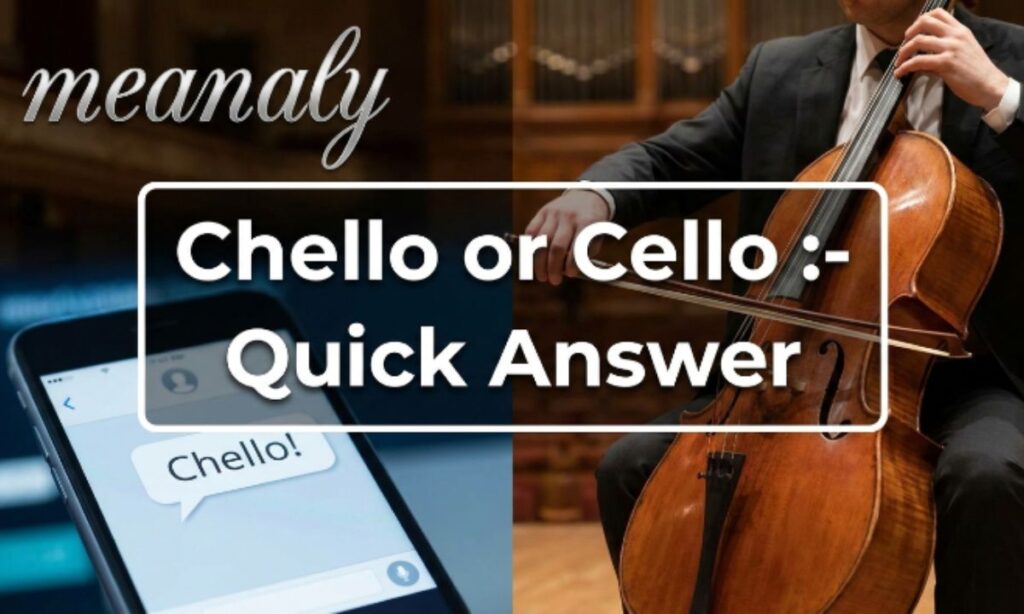 Chello or Cello - Quick Answer