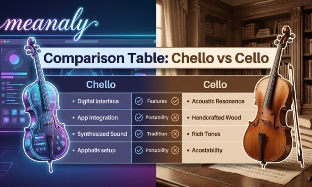 Comparison Table Chello vs Cello