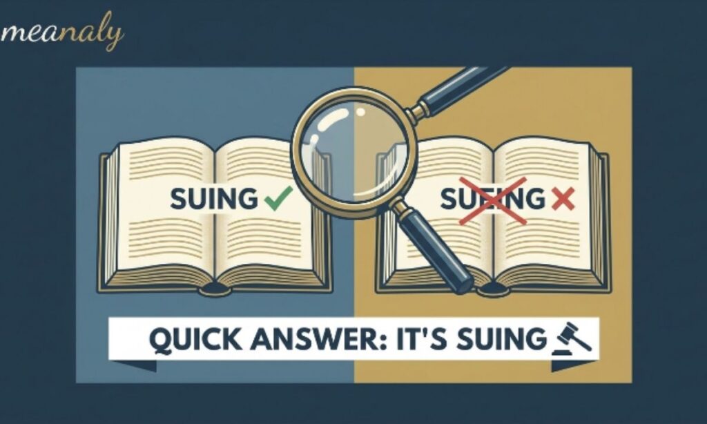 Suing or Sueing Quick Answer