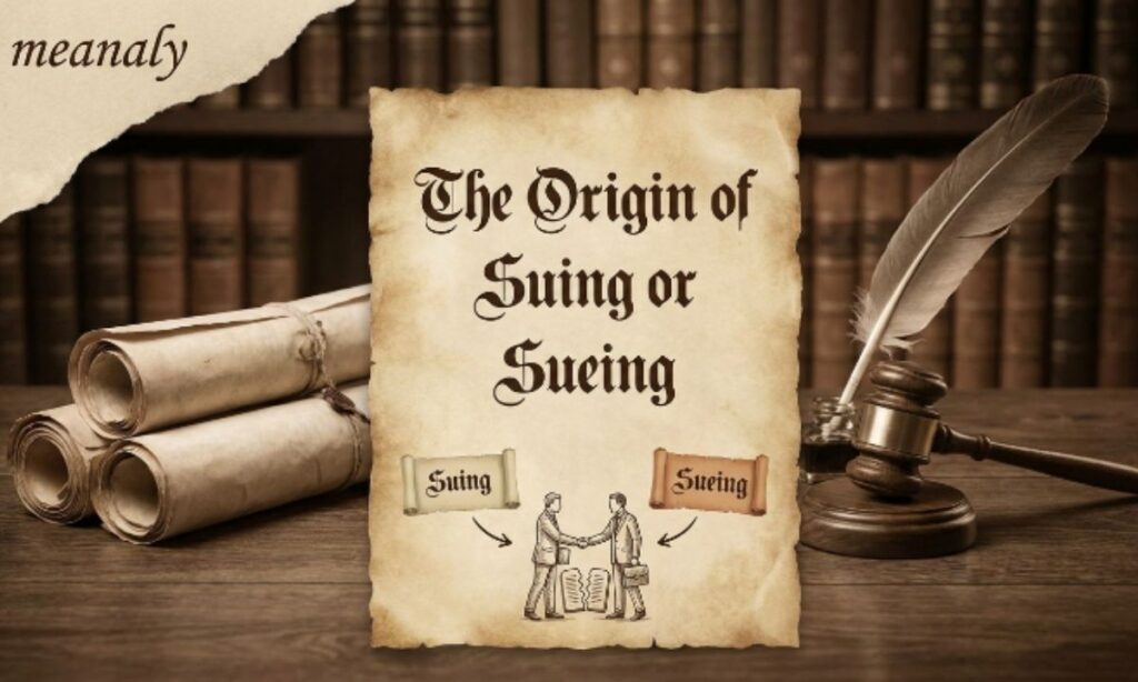 The Origin of Suing or Sueing