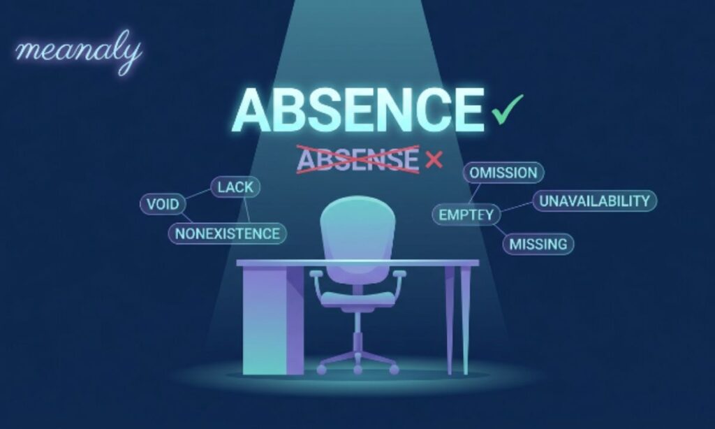 absence or absense synonyms