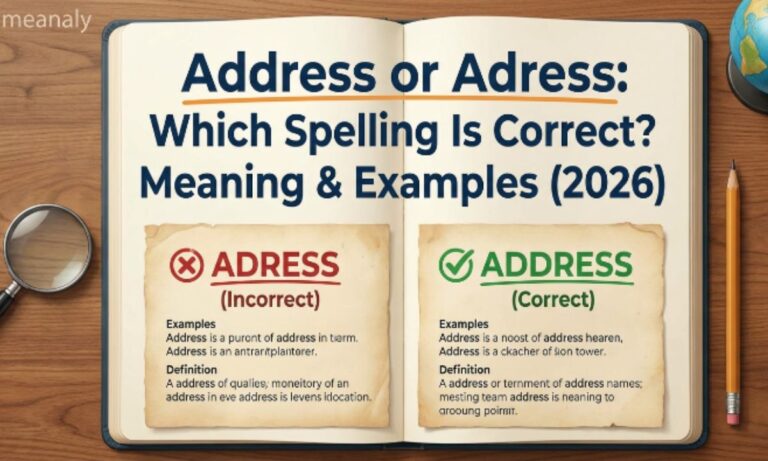 address or adress