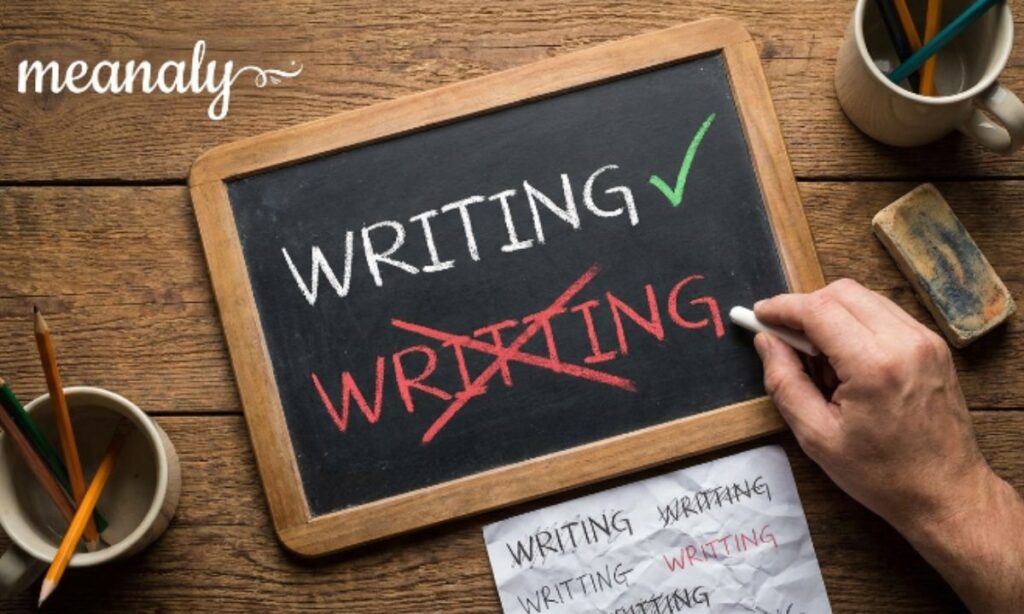 common mistake with writing or writting