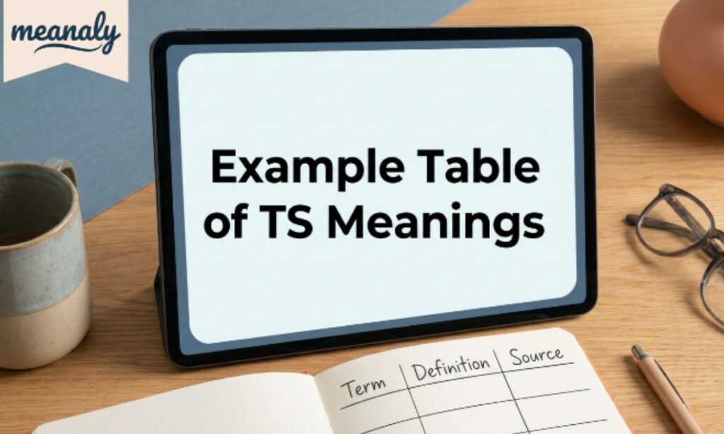 example table of ts