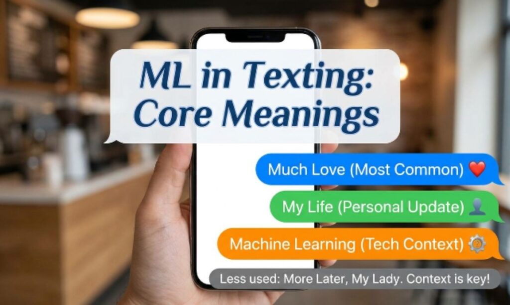 ml in texting , core meaning