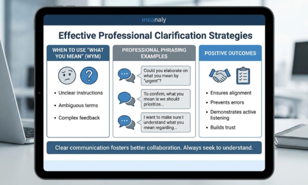 wym meaning in professional clarification