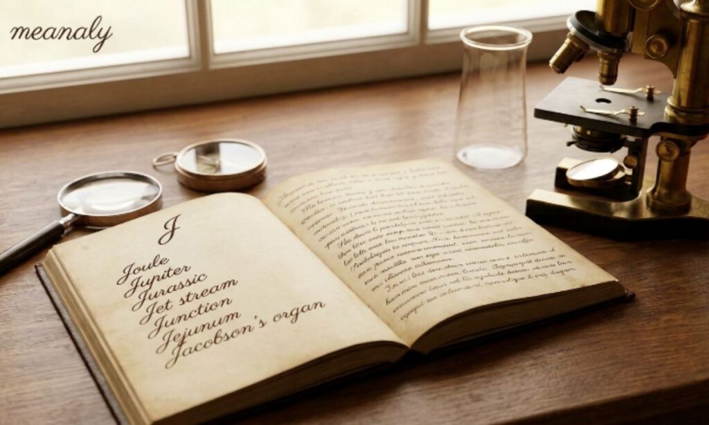 List of Science Words That Start With J