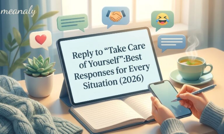 Reply to “Take Care of Yourself”